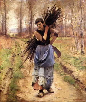 The Woodcutter's Daughter by Charles Sprague Pearce - Oil Painting Reproduction