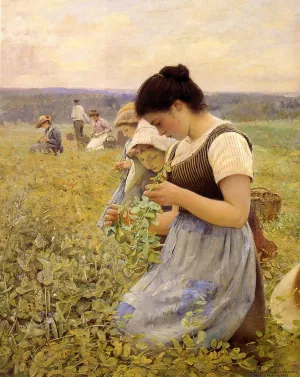 Women in the Fields by Charles Sprague Pearce - Oil Painting Reproduction