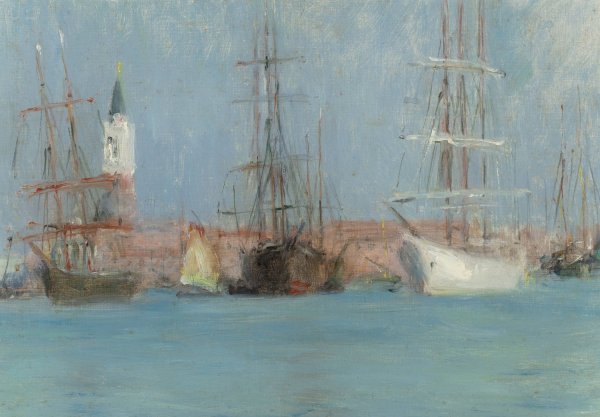 Ships in Venice by Charles Stuart Forbes - Hand-Painted Oil Painting Reproduction