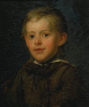 Portrait of a Boy by Charles T. Webber Oil Painting