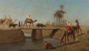 A Bridge, High Egypt by Charles Theodore Frere Oil Painting