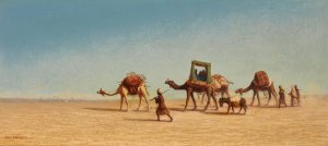 A Family Crossing The Desert by Charles Theodore Frere Oil Painting