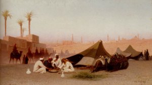 A Late Afternoon Meal at an Encampment, Cairo