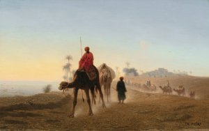Caravan In The Desert by Charles Theodore Frere Oil Painting