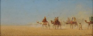 Caravane traversant le desert by Charles Theodore Frere Oil Painting