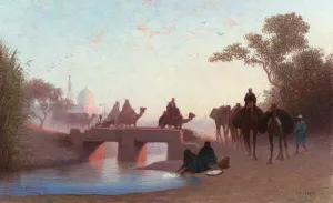 Environs du Caire painting by Charles Theodore Frere