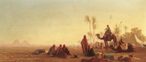 Halte a L'oasis by Charles Theodore Frere Oil Painting