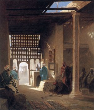 Interior of a Moorish Cafe by Charles Theodore Frere Oil Painting