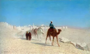 Jerusalem, Cote de la Porte de Jaffe Oil painting by Charles Theodore Frere