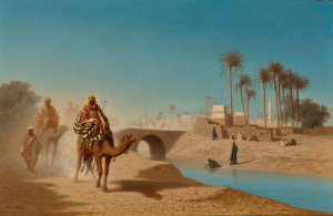 Le Depart Oil painting by Charles Theodore Frere