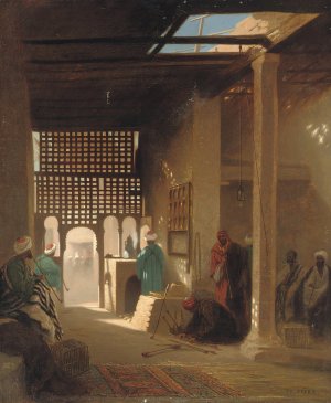Moorish Cafe by Charles Theodore Frere Oil Painting
