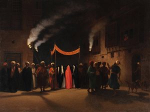 Noce arabe au Caire by Charles Theodore Frere Oil Painting