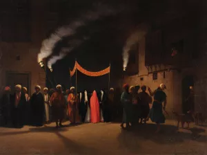 Noce arabe au Caire by Charles Theodore Frere Oil Painting
