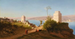 Promenade By Rumeli Hisari, Constantinople by Charles Theodore Frere Oil Painting