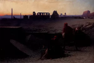 Ruines De Thebes Haute-Egypte painting by Charles Theodore Frere
