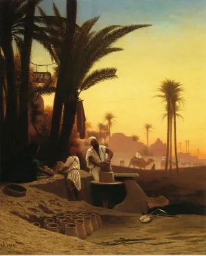The Egyptian Potter painting by Charles Theodore Frere