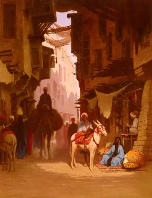 The Souk painting by Charles Theodore Frere