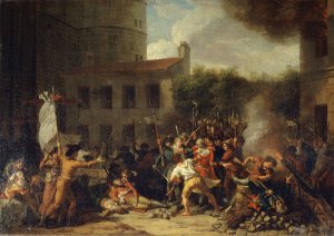 Prise de la Bastille, le 14 juillet 1789 by Charles Thevenin Oil Painting