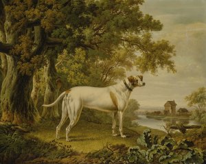 An English Pointer In A Landscape by Charles Towne Oil Painting