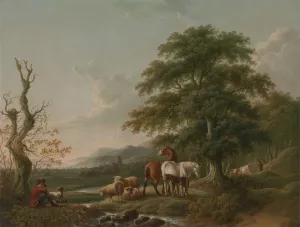 Landscape with a Shepherd Oil painting by Charles Towne