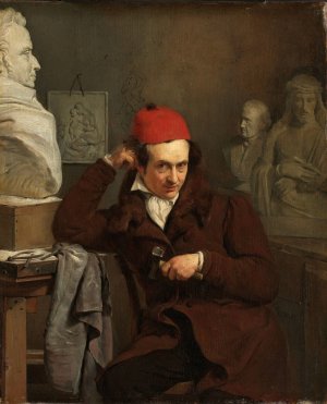 Portrait of Louis Royer by Charles Van Beveren Oil Painting