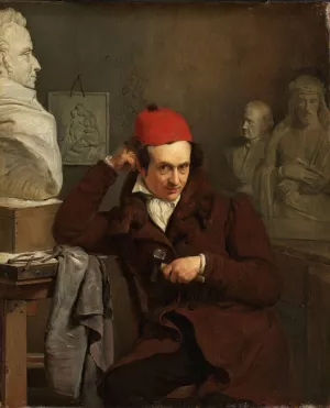 Portrait of Louis Royer by Charles Van Beveren Oil Painting