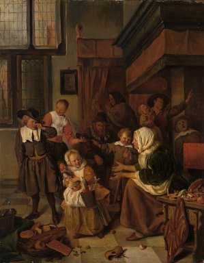 The Feast of St. Nicholas by Charles Van Beveren Oil Painting