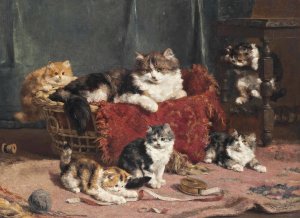Playtime by Charles Van Den Eycken Oil Painting