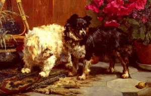 Surprise! by Charles Van Den Eycken Oil Painting
