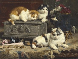 Up to No Good by Charles Van Den Eycken Oil Painting