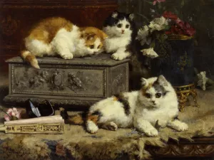 Up to No Good by Charles Van Den Eycken - Oil Painting Reproduction