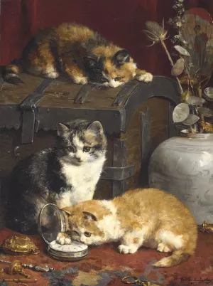 What Time is It by Charles Van Den Eycken Oil Painting