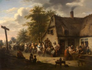 Flemish Kermis by Charles Venneman Oil Painting