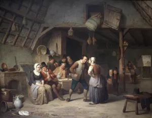 Passing The Candle by Charles Venneman Oil Painting
