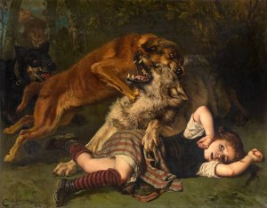 Help in Time by Charles Verlat Oil Painting