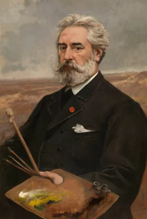 The Painter Jean Pierre Francois Lamoriniere by Charles Verlat Oil Painting