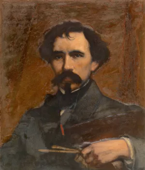 The Painter Joseph Lies by Charles Verlat Oil Painting