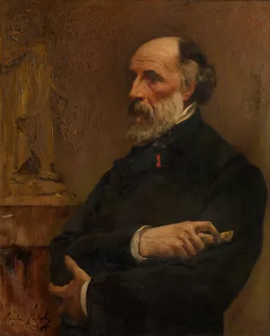 The Sculptor Jacques De Braekeleer by Charles Verlat Oil Painting