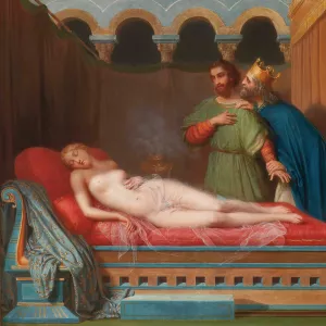 La Femme Du Roi Candaule by Charles-Victoire-Frederic Moench Oil Painting