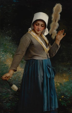 Paysanne De La Creuse by Charles Victor Thirion Oil Painting