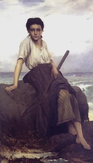 Shrimp Girl by Charles Victor Thirion Oil Painting