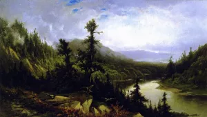 Morning on the Cheat River by Charles Volkmar - Oil Painting Reproduction