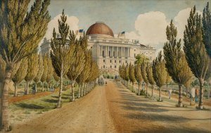 View of the Capitol by Charles W. Burton Oil Painting