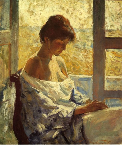 Main Product Photo of By the Window Painting by Charles W. Hawthorne
