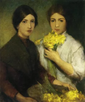 Daffodils painting by Charles W. Hawthorne