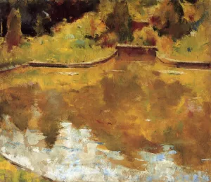 Goldfish Pond by Charles W. Hawthorne Goldfish Pond by Charles W. Hawthorne Oil Painting