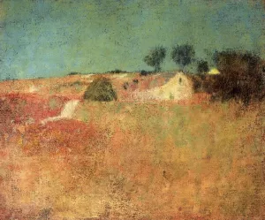 Green Sky Landscape by Charles W. Hawthorne - Oil Painting Reproduction