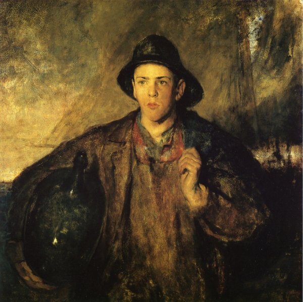 Main Product Photo of His First Voyage Painting by Charles W. Hawthorne