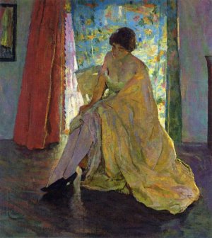 Impressionist Figure by Charles W. Hawthorne Oil Painting