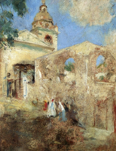 Main Product Photo of Near the Cathedral Painting by Charles W. Hawthorne